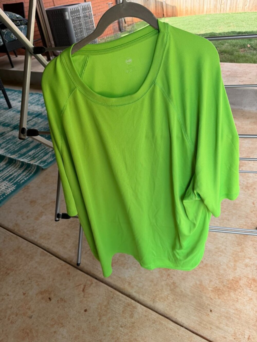 Harbor Bay DXL Men's 3XL Lime Green Performance Athletic Shirt Big & Tall